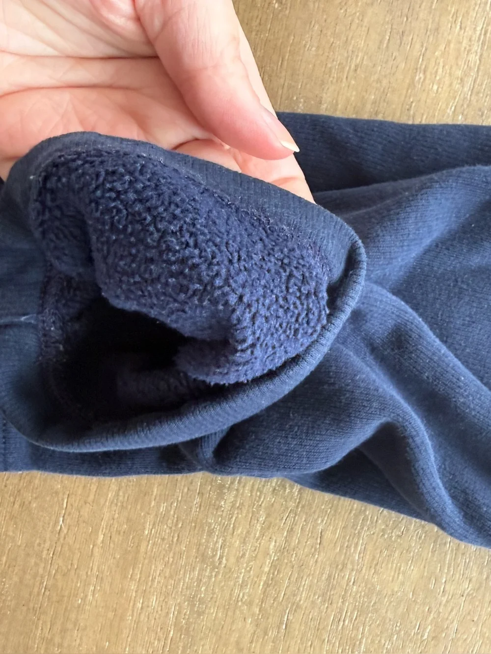 GAP kids Fleece Leggings in Navy and Light Gray